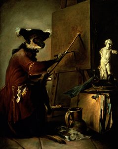 The Monkey Painter, 1740